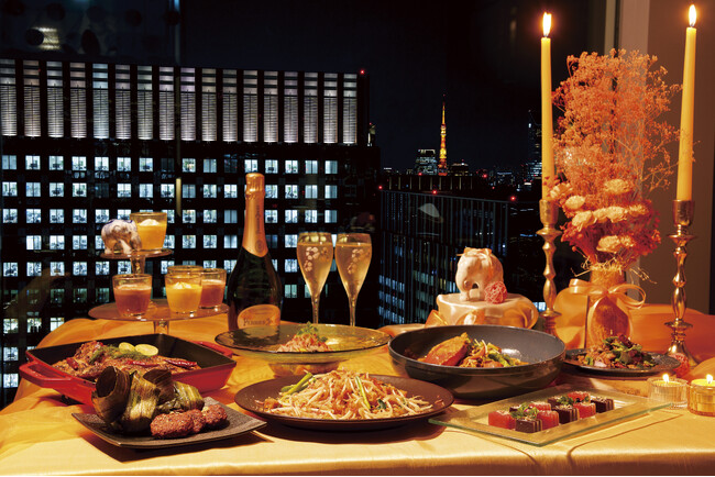 【ご好評につき再び】丸ビル35階の夜景と楽しむ本格タイ料理ディナーブッフェ「THAI 