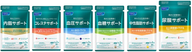 ファンケル「健康数値サポートシリーズ」サプリのパッケージをリニューアル