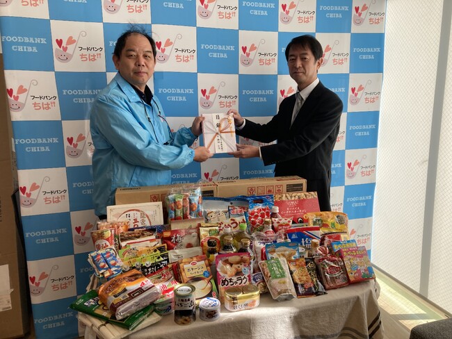 「フードバンクちば」に食品を寄贈