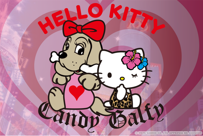 ク・ラッチが展開するストリートブランド「GALFY」のギャルライン『CANDY GALFY(キャンディーガルフィー)』とサンリオの人気キャラクター『ハローキティ』とのコラボレーションコレクションを発売