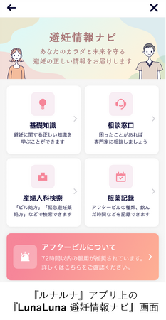 『ルナルナ』、避妊情報を包括的に提供するサイト『LunaLuna 避妊情報ナビ』 開設