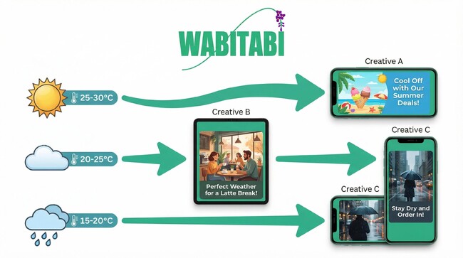 株式会社クライド、訪日インバウンド広告「WABITABI」と気象庁データベースを連携し天気・気温に連動した広告配信を開始