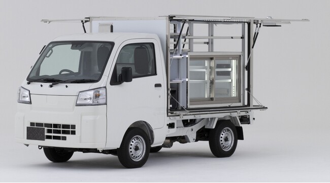 移動スーパーで山積する車両課題を構造から見直す トヨタグループのアイデアと技術で生まれたモジュール式移動スーパー車両『いちばキャビン』2月18日発売