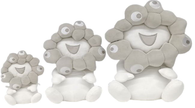 【EXPO2025 公式ライセンス商品】白ミャクミャクの新商品「お手玉風ぬいぐるみ／這型ぬいぐるみ／全身ぬいぐるみポーチ」が新登場