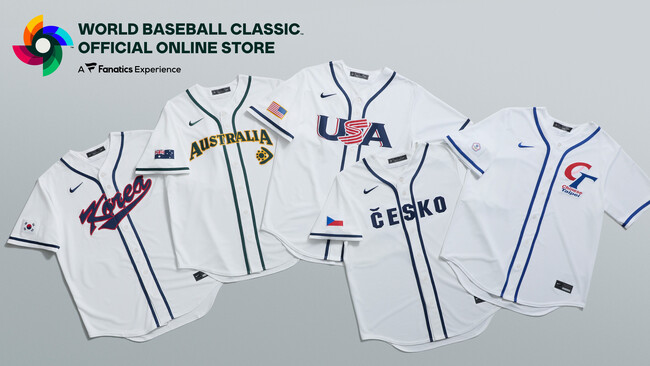 前回大会準優勝アメリカや、韓国、チャイニーズ・タイペイなど　WORLD BASEBALL CLASSIC(TM)出場チームスタジアムジャージが販売開始！