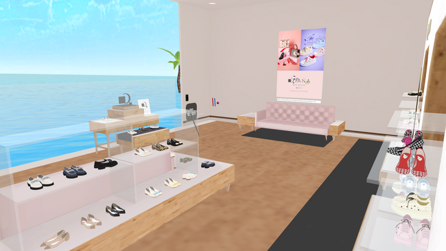 人気VRChatワールド「NAGiSA」、シューズショップ「DIANA」と再びコラボを実施
