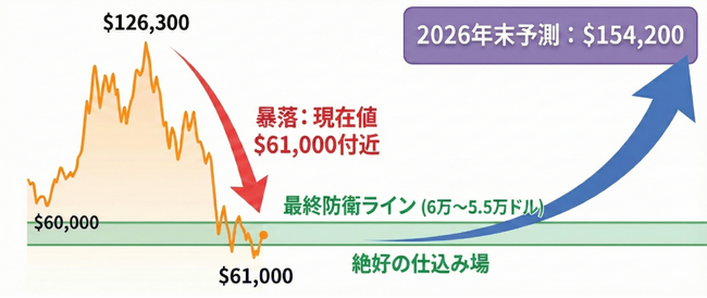 KLabがBTCレポート第3号を発刊　BTCは「6万ドル～5万5000ドル」で下げ止まる ~ 6万ドル～5万5000ドルは「絶好の仕込み場」~
