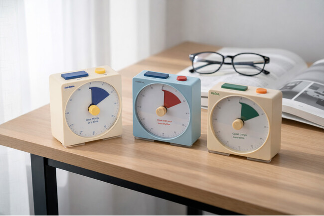 Nelna、時間を見える化。集中をサポートするタイマー『Focus-On Timer』新色発売