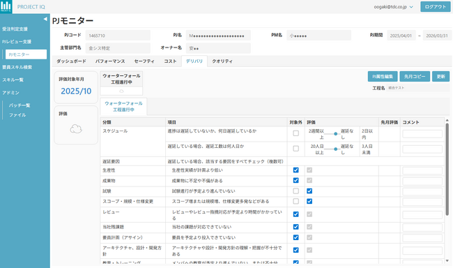 TDCソフト、プロジェクトパフォーマンス評価を実装した社内システム 『PROJECT IQ』に新機能を追加し、管理業務負荷の軽減と品質ガバナンスを強化