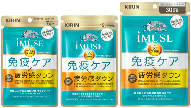 『免疫ケア』と『一過性の疲労感を軽減する』サプリメント「キリン iMUSE(イミューズ) 免疫ケア・疲労感ダウン」を2月20日（金）新発売