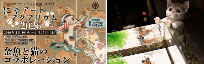 “にゃアートアクアリウム美術館?!” 2月22日は猫の日！2月10日～25日は、館内に猫出没?!