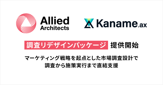 アライドアーキテクツ、マーケティング戦略を起点とした市場調査設計で調査から施策実行まで直結支援する「調査リデザインパッケージ」の提供を開始