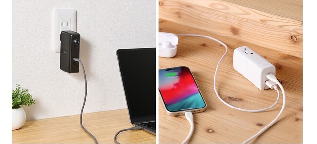 お出かけ時の荷物が少なくなる！USB Power Delivery対応のAC一体型モバイルバッテリー 3モデルを新発売