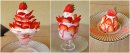左から)いちごな至福パフェ・いちごなチーズドーム・いちごなミニパフェ