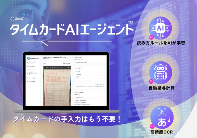 「タイムカードAIエージェント」が複数帳票の統合読み取りに対応～ タイムカードの裏表、固定データ・変動データの一括処理で、BPO現場の業務効率を飛躍的に向上