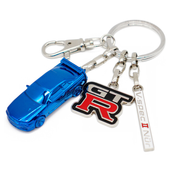青色の輝き、日産スカイライン GT-R (BNR34) キーリング BLUE EDITION、Amazonで一般販売開始！