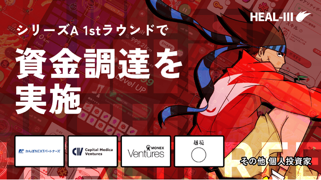 ヘルスケアゲームアプリ「HEALTHREE」シリーズA 1stラウンドで資金調達を実施。ゲーム市場への本格進出とサービス多角化による経済圏の拡大を目指す