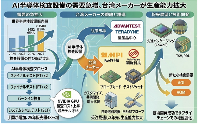 【台湾情報】AI半導体検査設備の需要急増、台湾メーカーが生産能力を拡大──受注見通しは3年先まで＜ワイズ機械業界ジャーナル2026年2月第２週号発行＞