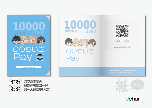 「誰一人取り残さないDX 」スマホもアプリも不要、紙を配るだけで使えるキャッシュレス『echcode』をリリース