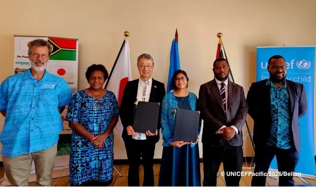日本政府、UNICEFを通じたバヌアツにおける災害に強い保健ケアサービスの強化により3万人以上を支援