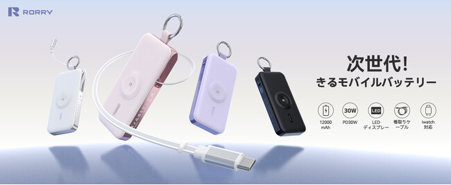 RORRY、レザー調デザインの12000mAhモバイルバッテリーを50％オフ延長　「D3-12000」セール2月25日まで