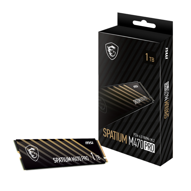 MSI、SPATIUMシリーズのPCIe Gen4対応 M.2 SSD「SPATIUM M470 PRO PCIe 4.0 NVMe M.2 1TB」を発売