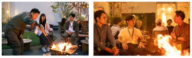 大手町の屋上農園で焚火を囲み、ビジネスの本音を語り、つながる都市型対話イベント「Takibi Bar」キックオフ