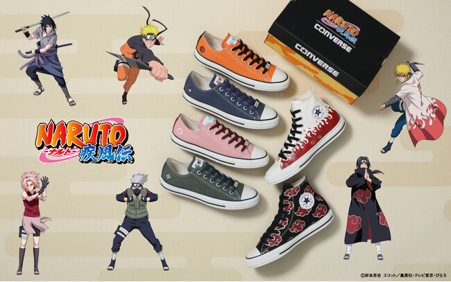 CONVERSE ×『NARUTO-ナルト- 疾風伝』が、初コラボ。キャラクターをモチーフにした6種のALL STARが登場