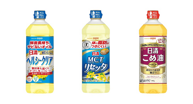 油付きPETボトルからの再生材料を国内で初めて食用油商品のPETボトルの一部に使用