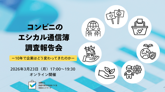 「企業のエシカル通信簿」コンビニエンスストア業界 2025年度調査報告会開催