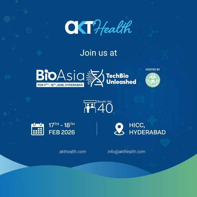 AKT Healthがインド・ハイデラバードで開催される「BIO ASIA 2026」に参加