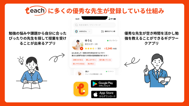 家庭教師アプリTeach、株式会社バンザンの事業停止により学習継続が困難となった小中高生へ「緊急学習支援」を開始