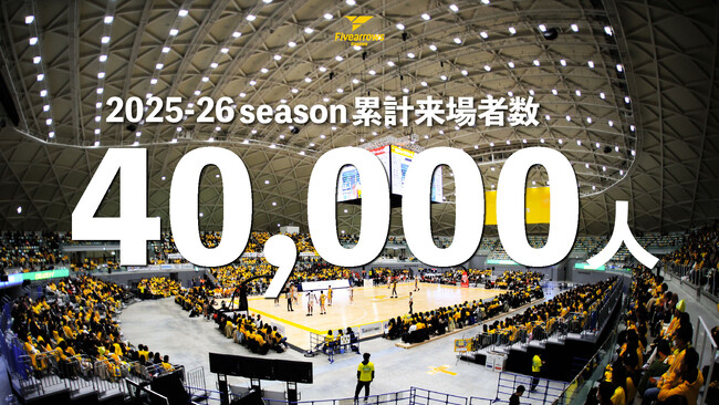 【香川ファイブアローズ】2025-26シーズン ホームゲームの累計来場者数4万人を最速で達成