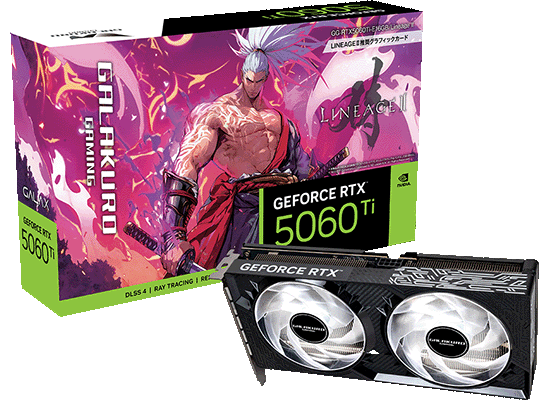 玄人志向から、MMORPG「リネージュ2」とコラボしたグラフィックボード『GG-RTX5060Ti-E16GB/Lineage II』他2製品を発売 「リネージュ2」とのコラボキャンペーンも開催！