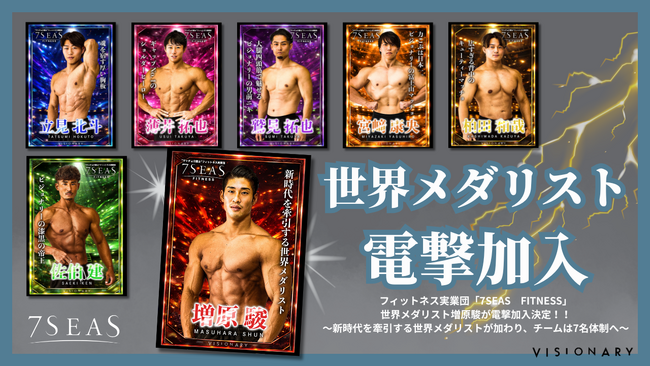 “マッチョ×介護士“株式会社ビジョナリー　フィットネス実業団「7SEAS FITNESS」世界メダリスト増原駿が電撃加入決定！！