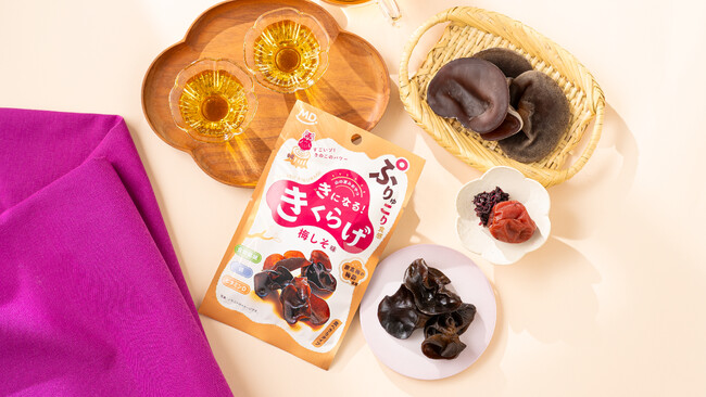 購入者の91.9％が女性！新感覚の素材菓子から少量サイズが登場『 きになるきくらげ　梅しそ味　食べきりタイプ 』が新発売