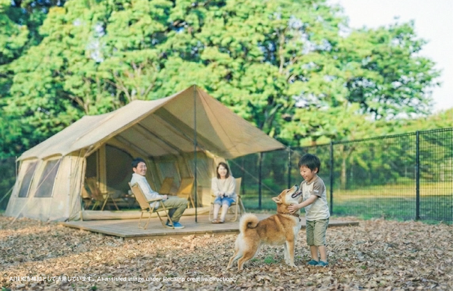【茨城県常総市】愛犬と泊まれるサイトを設置。RECAMP常総に「中・小型犬専用」160平方メートル ドッグランサイト誕生