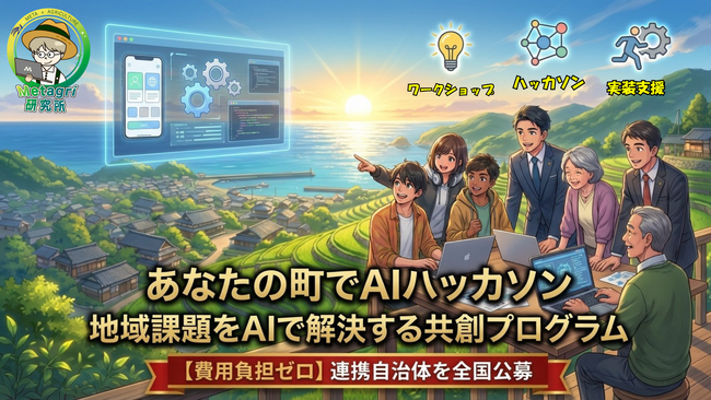 「あなたの町でAIハッカソン」── 地域課題をAIで解決する共創プログラム、連携自治体を公募