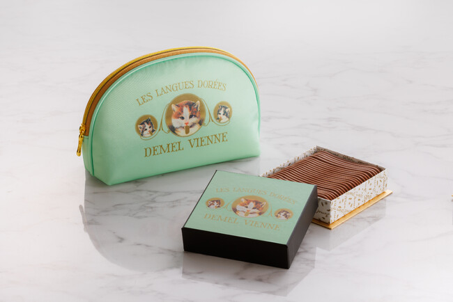 猫の日(2/22)を前に『DEMEL 猫ポーチ（ソリッドチョコ猫ラベル ミルク セット）』が登場