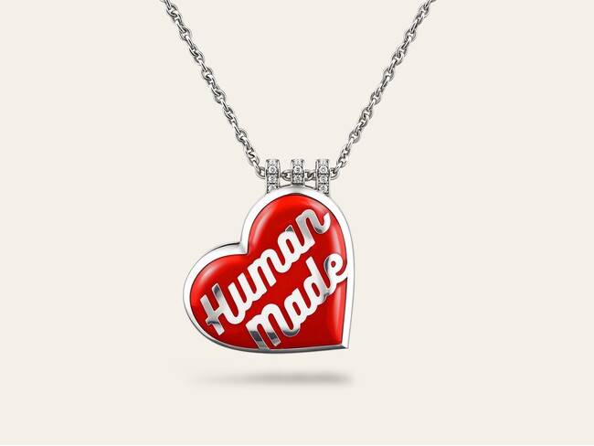 Jacob & Co.、HUMAN MADE、JOOPITERによる限定コラボレーションモデル「ハートペンダント」を発表