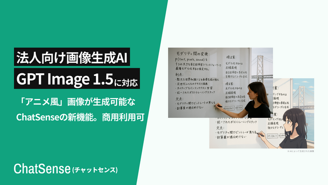 新しい画像生成モデル「GPT Image 1.5」に対応、法人向けAIエージェント「ChatSense」の新機能