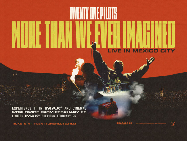 2.26(木) 世界同日公開Twenty One Pilots（トゥエンティ・ワン・パイロッツ）ライブ映画『Twenty One Pilots: More Than We Ever Imagined』