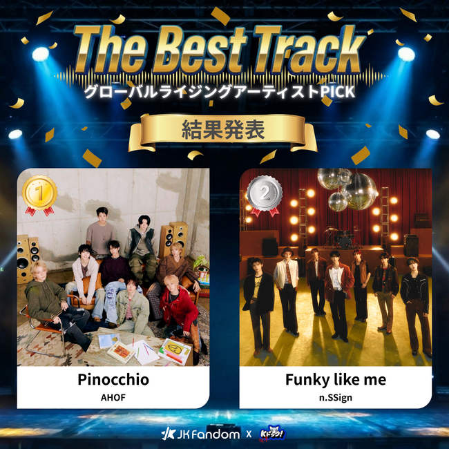 【JK Fandom】「グローバルライジングアーティストPICK：The Best Track」結果発表！上位2組の最愛ソングが、「Kドック！」の3月放送に紹介！