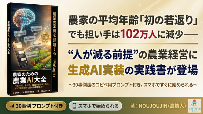 農家の平均年齢「初の低下」でも、担い手は102万人に減少--