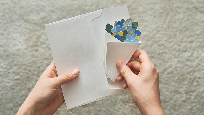 贈る気持ちを、花束のかたちに。意匠技術「凹凸シール」でつくる花束レターセットをマクアケにて新発売
