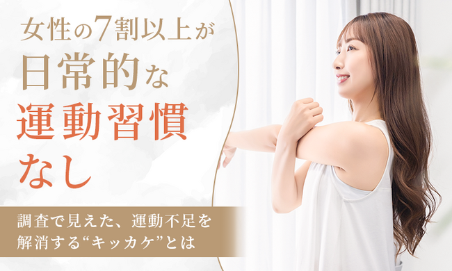 女性の7割以上が「日常的な運動習慣なし」。調査で見えた、運動不足を解消する“キッカケ”とは