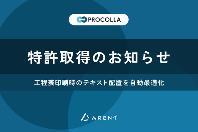 AIクラウド工程管理『PROCOLLA（プロコラ）』工程表の「印刷最適化技術」で特許を取得～「文字の重なり」や「余白」を自動で調整。読みやすい工程表をワンクリックで実現する独自技術～