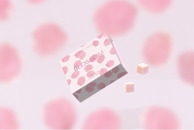桃の節句 ひな祭りを祝い、優しい願いを込めた生チョコが登場。愛情を込めて育てた白桃とさくらんぼを使用した華やかな味わい