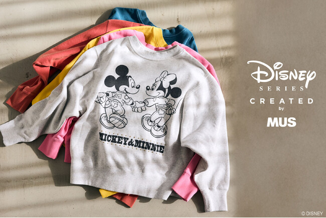 『MUS（エムユーエス）』の「Disney SERIES CREATED by MUS」より描き起こしアートのMM MATCHING OUTFITS COLLECTIONを3月4日(水)より発売開始