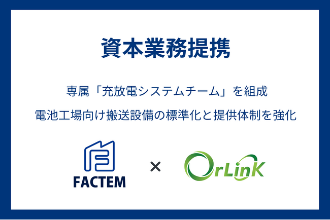 ファクテム、搬送制御システム開発のオルリンクと資本業務提携を実施